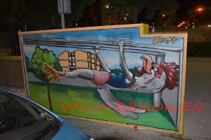 graffitis gallina comic deporte